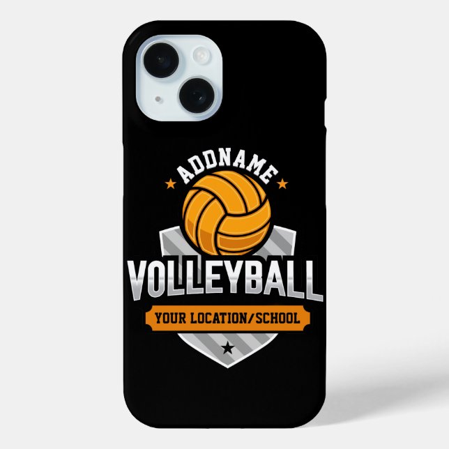 Coques Case-Mate iPhone Volleyball AJOUTER TEXTE École Varsity Team Joueur (Verso)