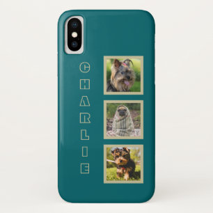 Coque iPhone X VOS 3 PHOTOS et des boîtiers de téléphone de nom p