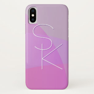 Case-Mate iPhone Case Vos initiales de chevauchement Géométrique rose