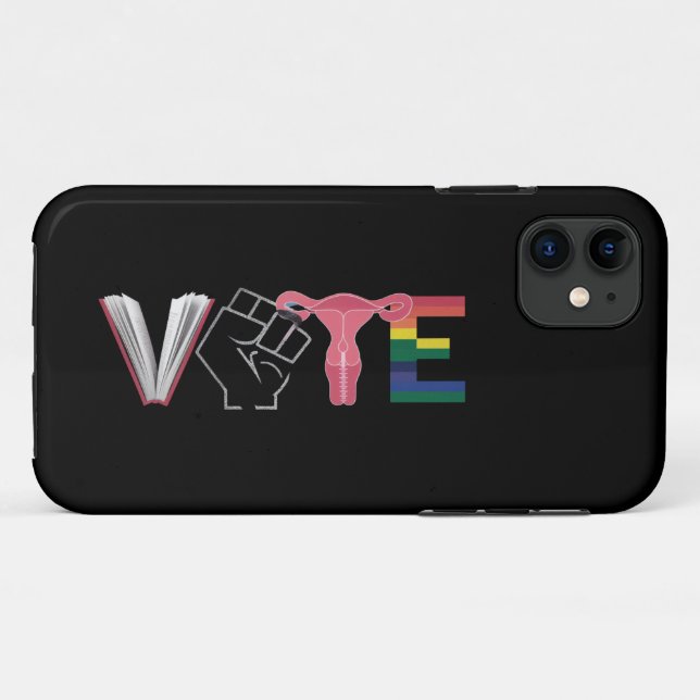 Coques Case-Mate iPhone Vote féministe droits des femmes livres interdits  (Dos (Horizontal))