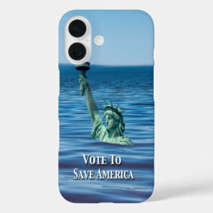 Coque Pour iPhone 16 Votez pour sauver l'Amérique lors de cette électio
