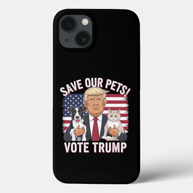 Coques Case-Mate iPhone Votez Trump Sauvez Nos Animaux Chats Chiens 2024 E (Verso)
