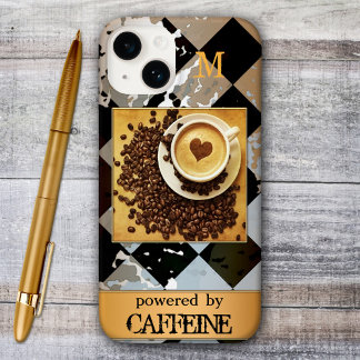 Coque Case-Mate iPhone Votre appareil photo Monogramme Café Téléphone