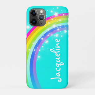 Coques Pour iPhone Votre caisse d'iPod d'aqua d'arc-en-ciel de lettre