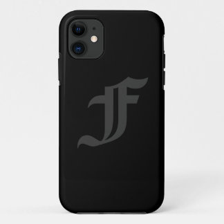 Coque Case-Mate iPhone Votre conception grise de lettre et noire