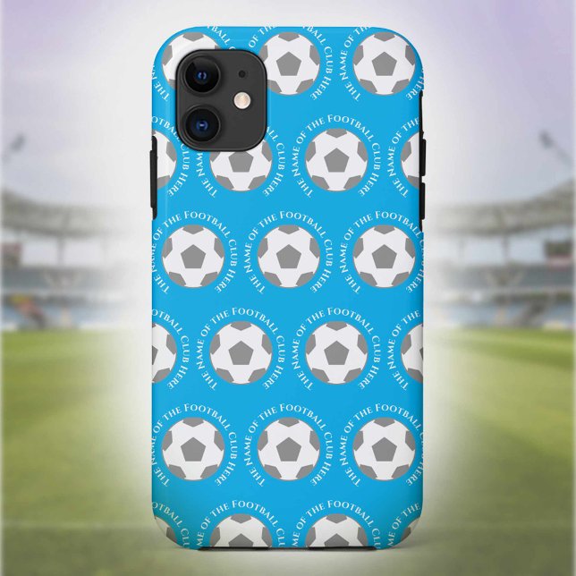 Coques Case-Mate iPhone Votre équipe de football dans Sky Blue (Créateur téléchargé)