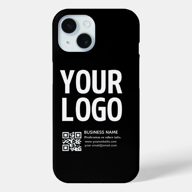 Coques Case-Mate iPhone Votre logo avec code QR et texte modifiables  (Verso)