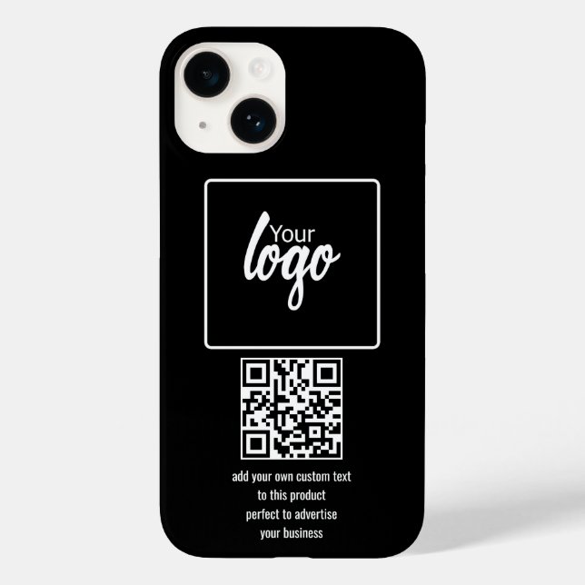 Coques Case-Mate iPhone Votre logo d'entreprise Code QR et texte (Verso)