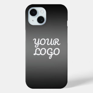 Coque Case-Mate iPhone Votre logo et ombre de couleur gris foncé moderne
