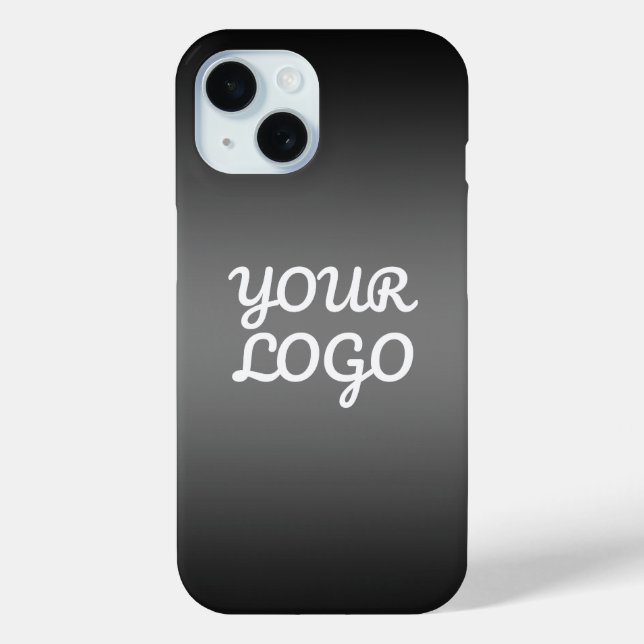 Coques Case-Mate iPhone Votre logo et ombre de couleur gris foncé moderne  (Verso)
