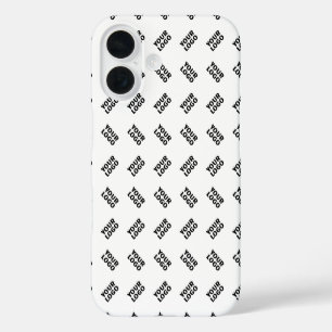 Coque Pour iPhone 16 Votre logo Motif répétitif alterné simple