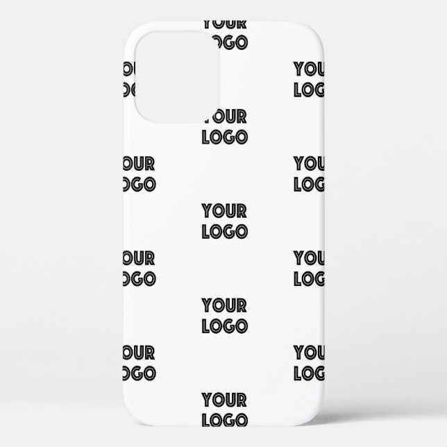 Coques Case-Mate iPhone Votre logo simple logo répétitif | Blanc (Verso)