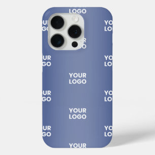 Coque Case-Mate iPhone Votre logo simple répétitif dégradé bleu marine