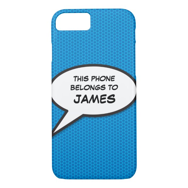 Coques Case-Mate iPhone Votre message Voix Bubble Amusant Retro Comique Li (Dos)