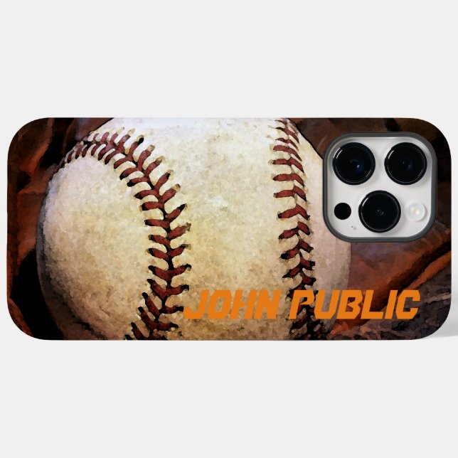 Coques Case-Mate iPhone Votre nom Custom Baseball Artework (Verso (horizontal))