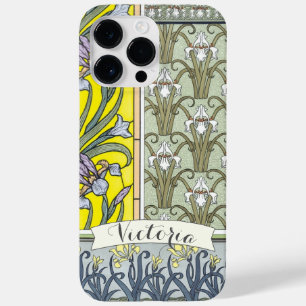 Coque Case-Mate iPhone Votre nom ou devis Vintage Iris Motif iphone