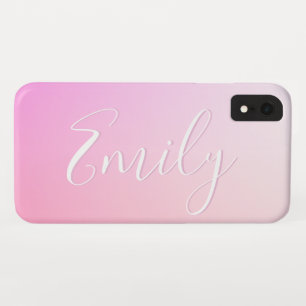 Case-Mate iPhone Case Votre nom ou mot Pink Ombre Gradation