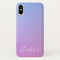 Votre nom ou mot | Rose et bleu violet