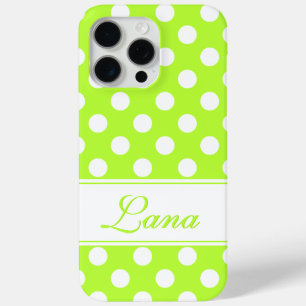 Coque Case-Mate iPhone Votre nom personnalisé, Couverture verte flashy po
