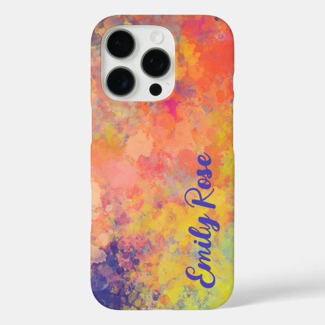 Coques Case-Mate iPhone Votre nom Ressort Tulip Aquarelle Abstraite (Verso)
