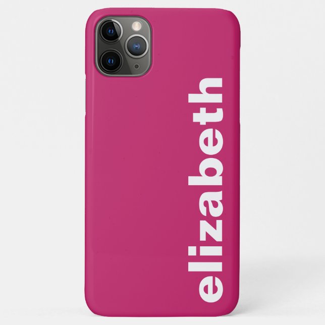 Coques Case-Mate iPhone Votre nom rose chaud (Dos)