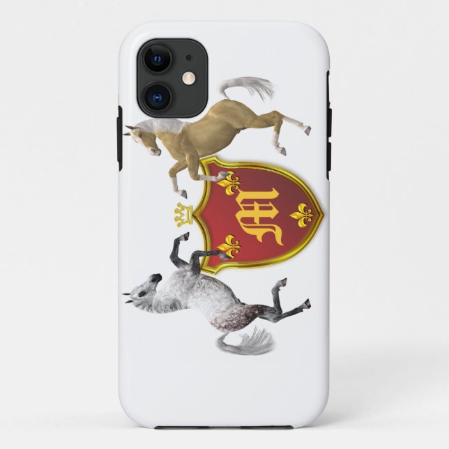 Coques Case-Mate iPhone Votre propre monogramme d'armoiries (Dos)