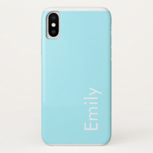 Case-Mate iPhone Case Votre propre nom ou mot Bleu ciel doux
