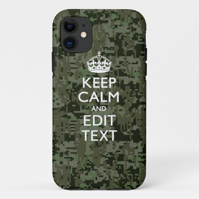 Coques Case-Mate iPhone Votre texte Camouflage numérique Bois Conserver le (Dos)