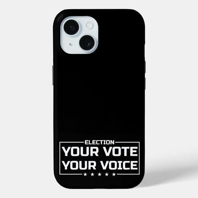 Coques Case-Mate iPhone Votre Vote Votre Voix police blanche (Verso)