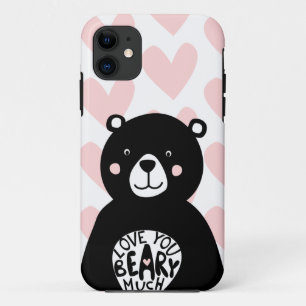 Case-Mate iPhone Case Vous aimez Beary Much Ours d'Enfant Rose Coeur
