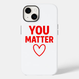 Coque Case-Mate iPhone Vous avez de l'importance" Positivité du coeur rou