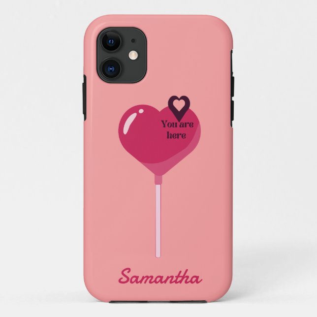 Coques Case-Mate iPhone Vous êtes dans My Pink Lollypop Heart Love (Dos)