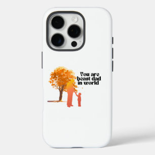 Coque iPhone 16 Pro Vous êtes le meilleur papa au monde - Typo au coeu