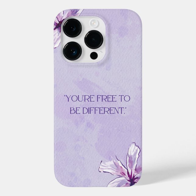 Coques Case-Mate iPhone Vous êtes libre d'être différent Purple Artsy (Verso)