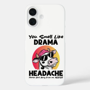 Coque Pour iPhone 16 Vous Sentez Comme Drama Casque Cadeaux De Vache Sa