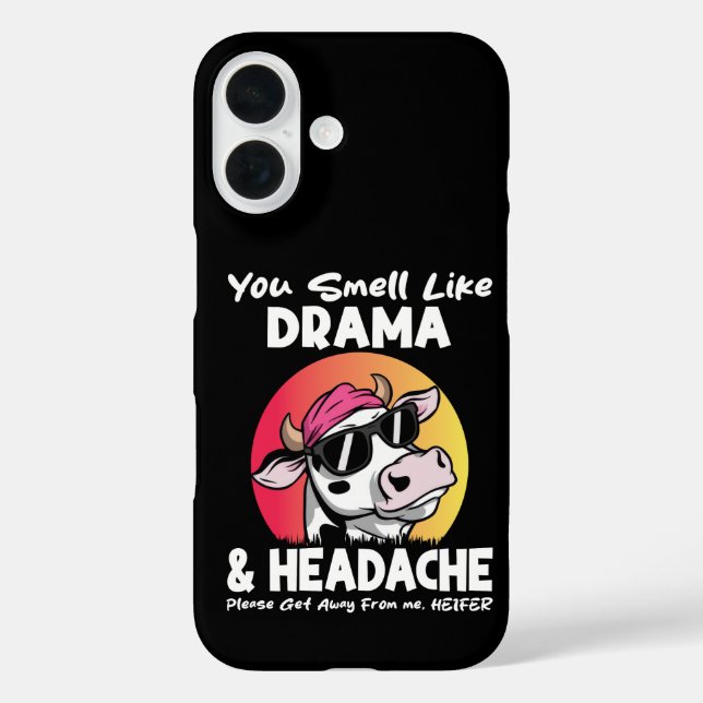 Coques Case-Mate iPhone Vous Sentez Comme Drama Casque Cadeaux De Vache Sa (Verso)