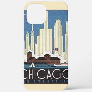 Coques Pour iPhone Voyage à Chicago Illinois Gratte-ciel Skyline Vint