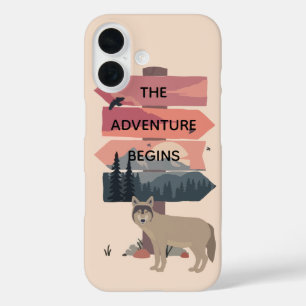 Coque Pour iPhone 16 Voyage Aventure Début Voyage Poster sauvage