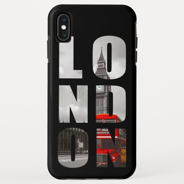 Coques Case-Mate iPhone Voyage dans la typographie de ville de Londres (Dos)