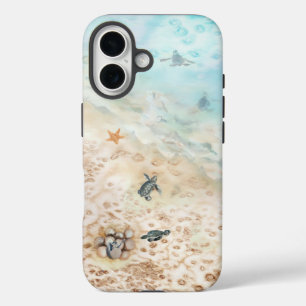 Coque Pour iPhone 16 Voyage de la tortue de mer