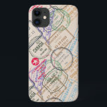 Coque Case-Mate Pour iPhone Voyage de timbres de passeport<br><div class="desc">coque à thème voyage de Ricaso</div>