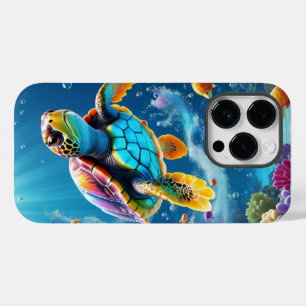 Coque Case-Mate iPhone Voyage de tortue à travers un océan de gelée étinc