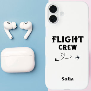 Coque Pour iPhone 16 Plus Voyage d'équipage d'avion Coeur Famille Vacances