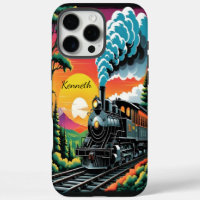 Voyage du coucher de soleil du moteur à vapeur