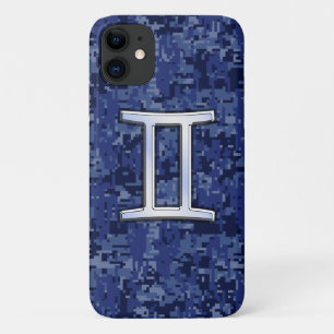 Coque Case-Mate Pour iPhone Voyage Gemini : Camouflage numérique bleu marine