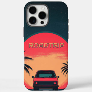 Coque iPhone 16 Pro Max Voyage Roadtrip Retro Neon Travel