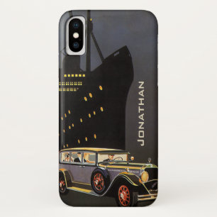 Coques Pour iPhone Voyage Vintage, bateau de croisière et voiture ant