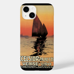 Coque Case-Mate iPhone Voyage Vintage, Bateaux au Palais Excelsior Venise