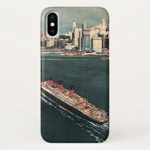 Coque Case-Mate iPhone Voyage Vintage en bateau de croisière jusqu'à New 