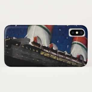 Case-Mate iPhone Case Voyage Vintage, Vacances sur un Navire de Croisièr